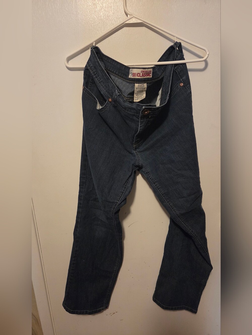 Classic Dark Blue Straight-Leg Jeans